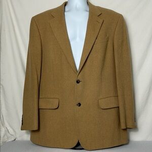 Trotters Club Men’s Size 46 L Camel Hair Two Button Front Lined Blazer Jacket